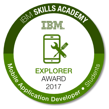 IBM Mobile Application Developer — Explorer Award for Students 2017